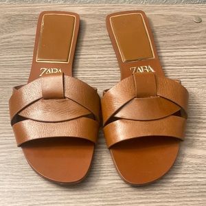 ZARA Leather heel sandals